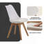 Ensemble de quatre chaises de salle à manger de style moderne et médiéval pour la cuisine et la salle à manger, avec pieds en bois-1255239599