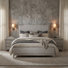 Belmar Queen Upholstered Bed & Two Nightstands Bedroom Set