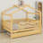 Wooden House Bed With Trundle