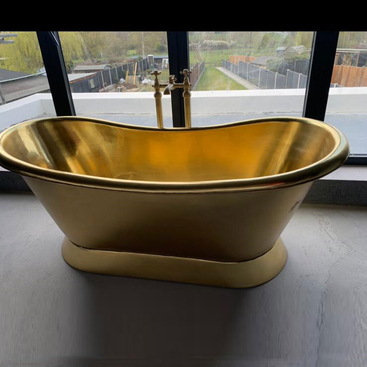 1680mm x 725mm Soaking Copper Bathtub