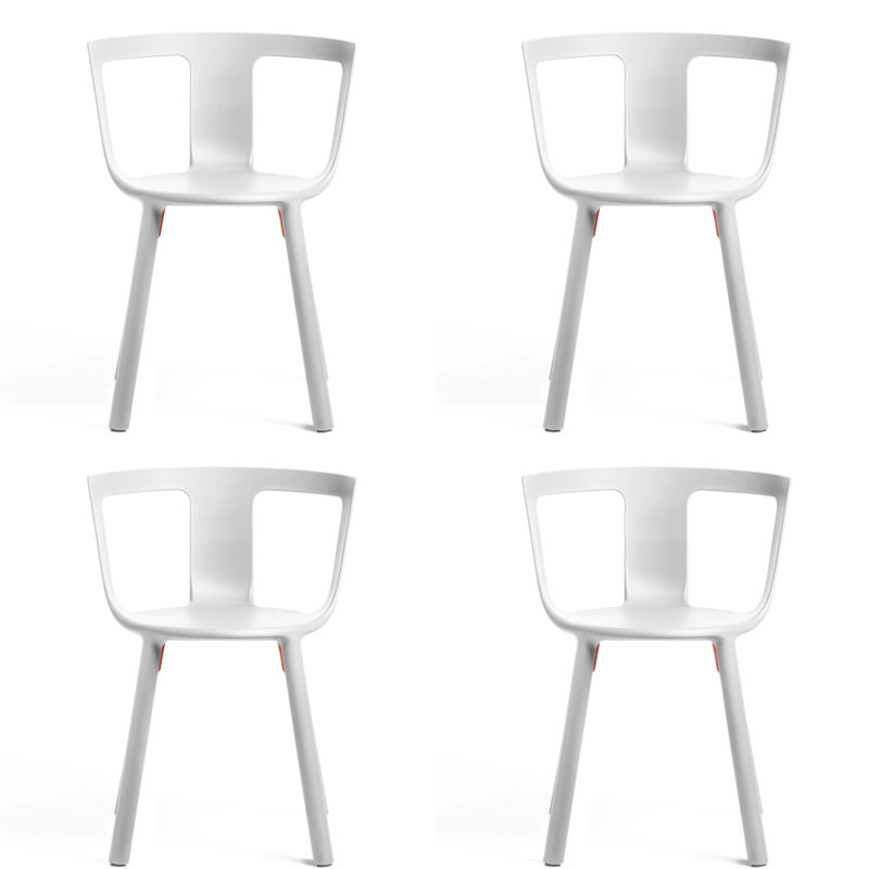 Chaise empilable Fla, Blanc