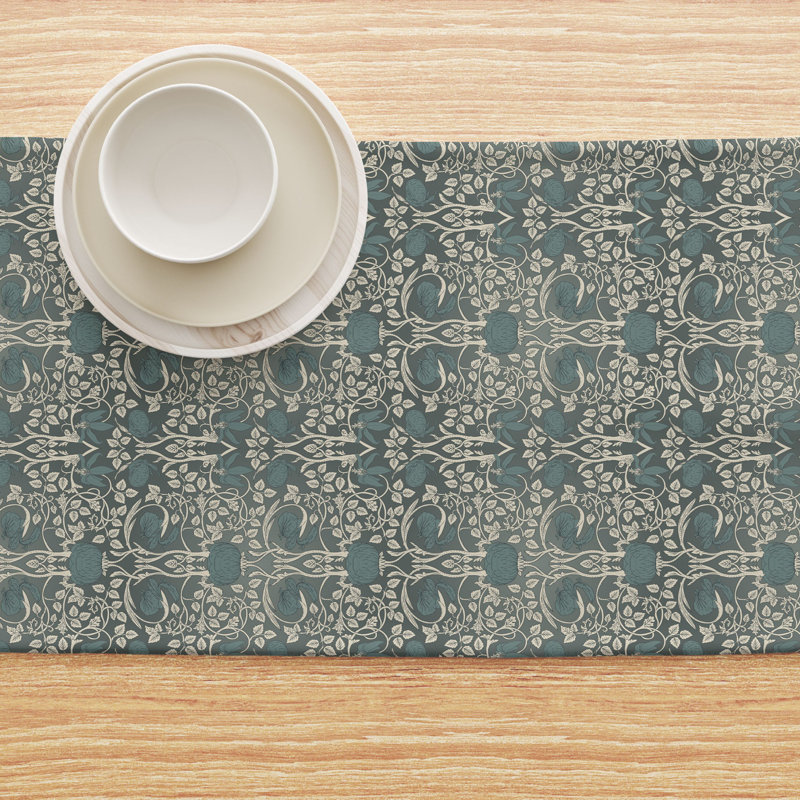 Floral 49 Cotton Table Runners, 108" x 16"
