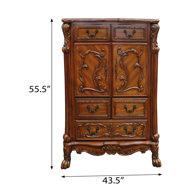 Cherry Oak Glam Chest with Dovetail Drawers