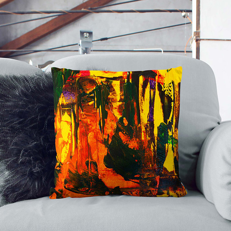 Abstract Square Throw Cushion, 40 x 40 cm