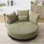Fauteuil pivotant surdimensionné avec rotation à 360 °, tissu, coussin lombaire inclus Chaise ronde de 53,96 po, revêtement, 3 coussins pour plus de confort-56130631