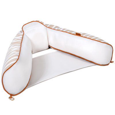 Flotteur Big Joe Lux Bali Sling Pool, Cape Stripe, protégé contre les rayons UV, aucun gonflage requis