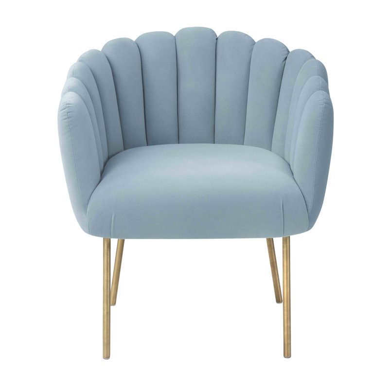 Fleckenstein Velvet Side Chair, Sea BLue