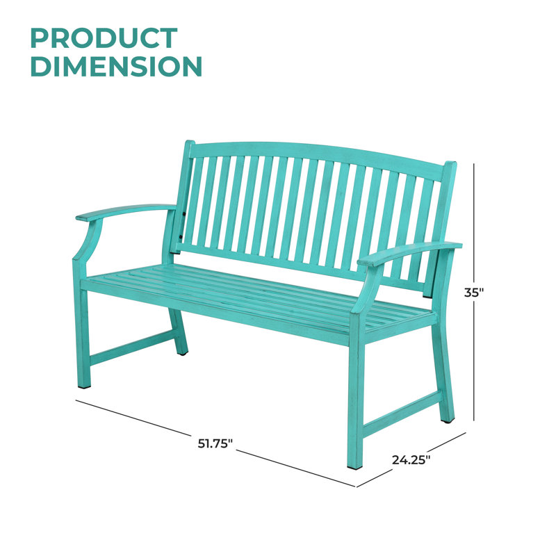 Banc de jardin en aluminium Trendarius, Vert