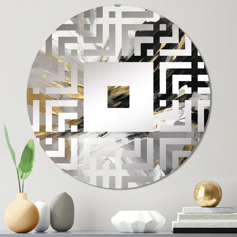Anabell - Miroir mural carré, 23,6 po x 23,6 po