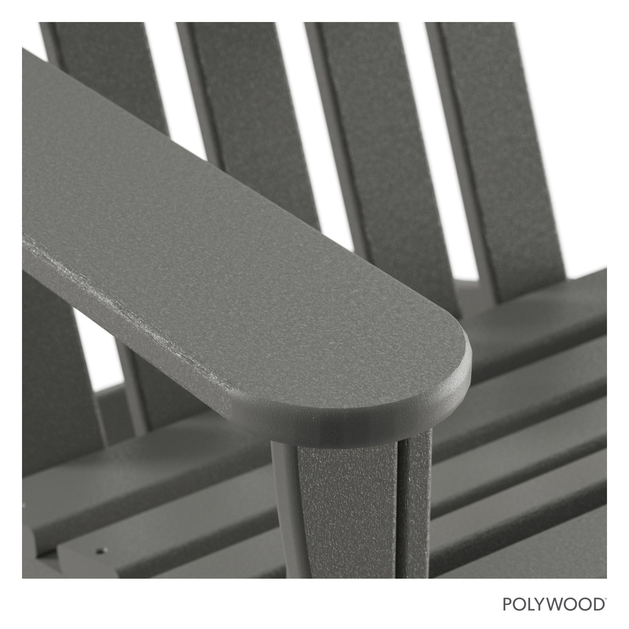 POLYWOOD Classic Adirondack Chair, Slate Gray