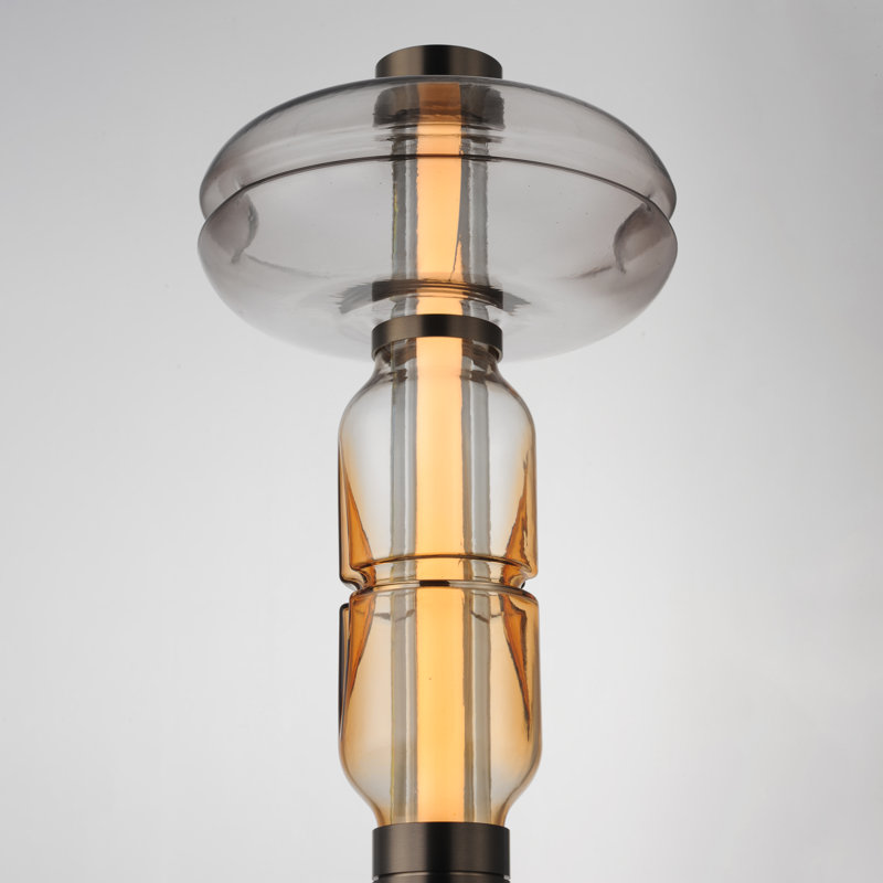 Gusto LED Table Lamp, Gunmetal, Smoked Gray/Warm Amber