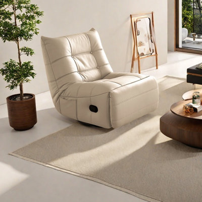Ergonomically designed faux leather lounge chair
