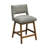 Celsi Light Grey Upholstered Solid Wood Frame Counter Stool-581426303