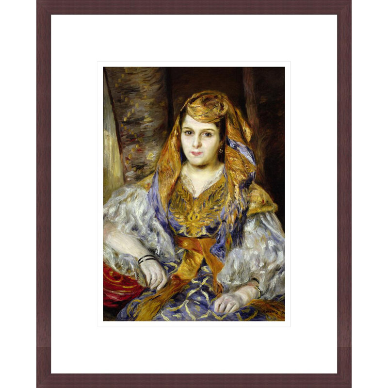 Mme. Clémentine Stora en robe algérienne par Pierre-Auguste Renoir, impression giclée encadrée, H 16,75 po x l 13,61 po