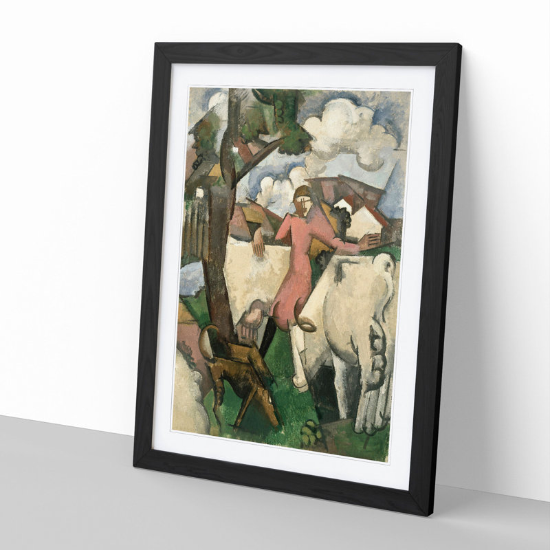 Marie Ressort by Roger De La Fresnaye - Picture Frame Painting, Black, 65cm H x 48cm W x 2cm D