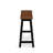 4 Piece Dining Table Set Includes a Rectangular Dining Room Table and 2 Stools with a Bench, Black & Cherry-906948271-906948176-906948177