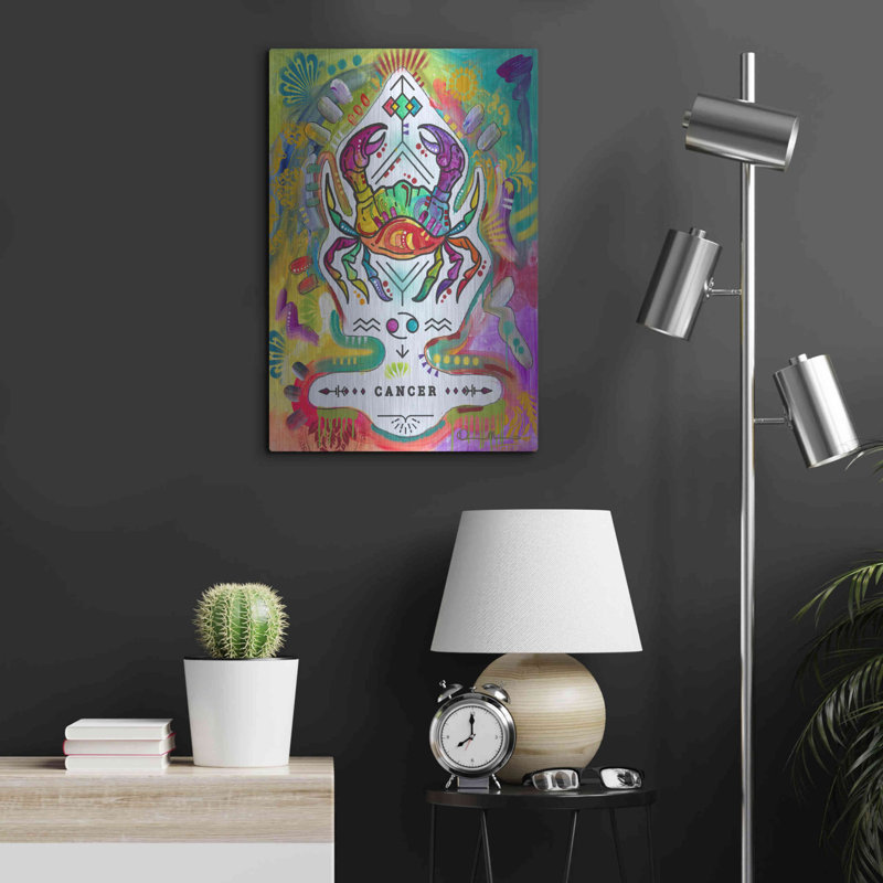 Luxe Art «Cancer» par Dean Russo, métal «Cancer» par Dean Russo, H 24 po x l 16 po