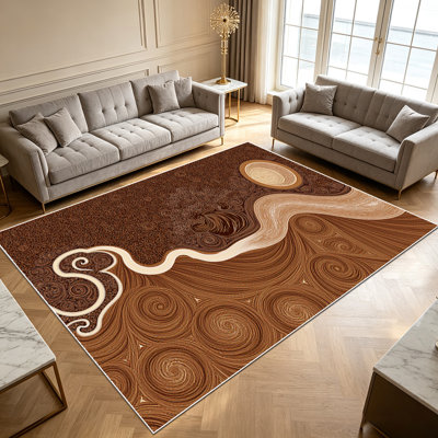 Tapis d'art abstrait de 1 pièce pour le salon, doux et confortable, convenant à toutes les saisons, facile à entretenir, tapis de sol intérieur lavable à la machine, ferme sous la table convenant à la chambre à coucher, à la salle à manger, au couloir, au patio, au balcon, à la maison, etc. .. ..