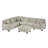 Versatile U-Shaped Sectional Sofa with Movable Ottoman and Storage Pockets