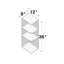 Tablettes murales de cuisine l 12 po x P 9 po x H 36 po CASAINC-125386827