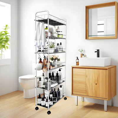 10 In 6 Tier Slim Storage Cart With Wheels by 17 Stories