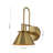 Jacoline 1-Light Dimmable Iron Armed Sconce -1054424775