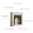 Beige Solid Wood Freestanding Fireplace