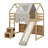 Delightful Wooden Loft Bed Boasting A House-Shaped Frame And Tent-Style Canopy-114355515-114355516