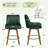 Extra-Wide 360° Swivel Bar Stool With Pocket Spring Seat & Solid Wood Base-2111622673