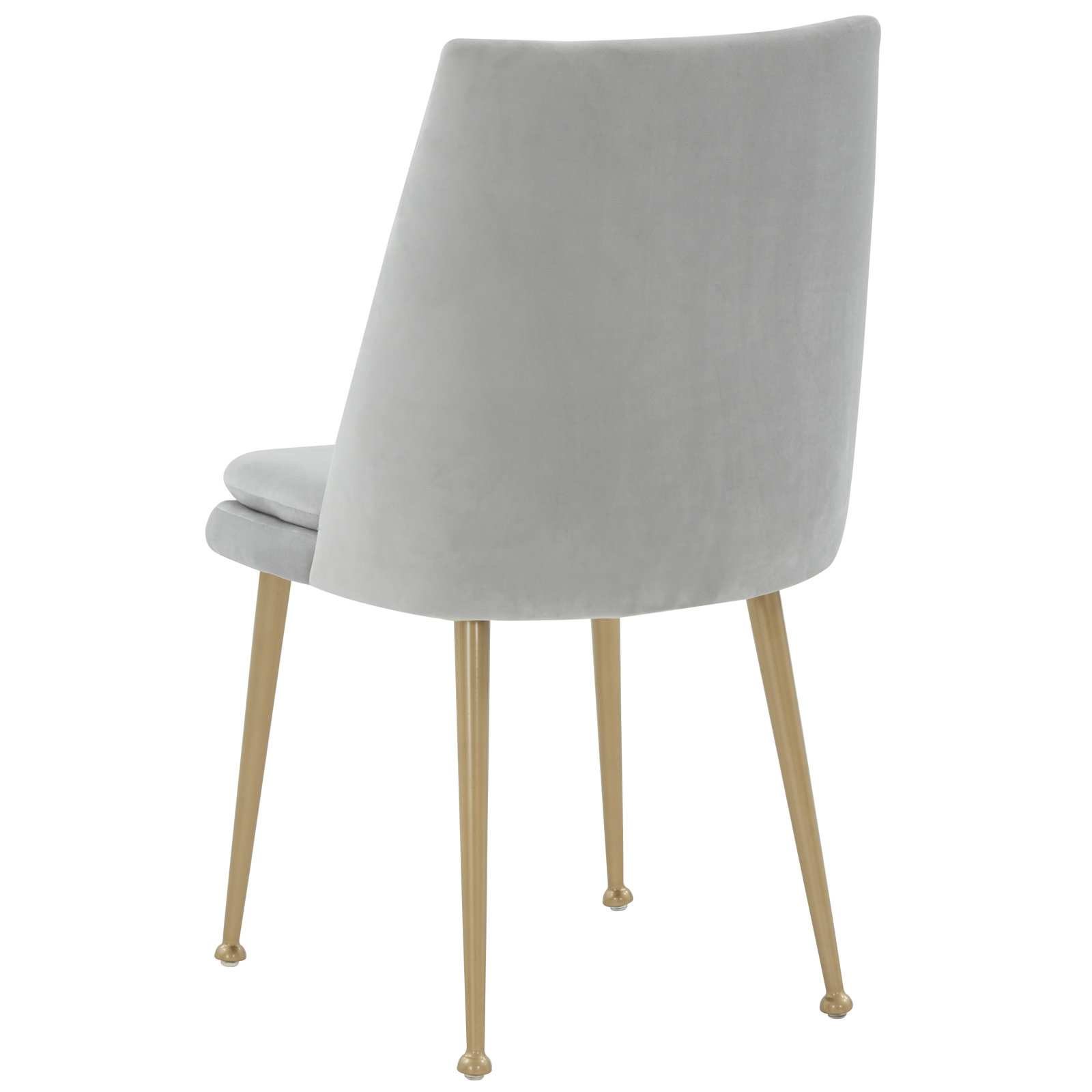Siena Velvet Side Chair, Light Gray