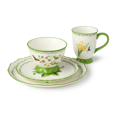 Certified International Mirabella 16-piece Ceramic Dinnerware Set, Service For 4 With Artistic Floral Dinner Plates, Salad P In Multicolored