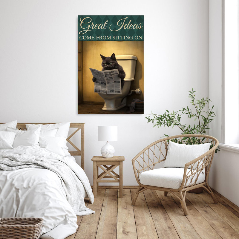 «Izhane Great Ideas Come From Sitting On 1», impression sur toile, H 36 po x l 24 po x P 1,25 po