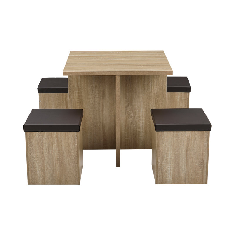 Stasny 4 -Person Dining Set, Brown
