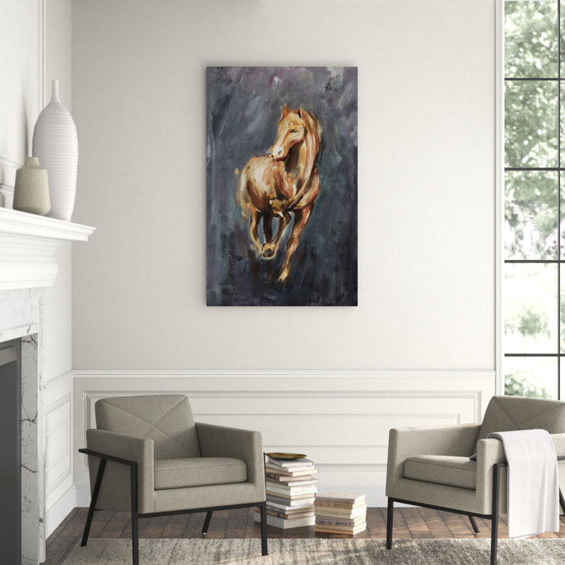 Midnight Storm I Painting by Elena Carlie, Image Brush Gel, 57" H x 36" W
