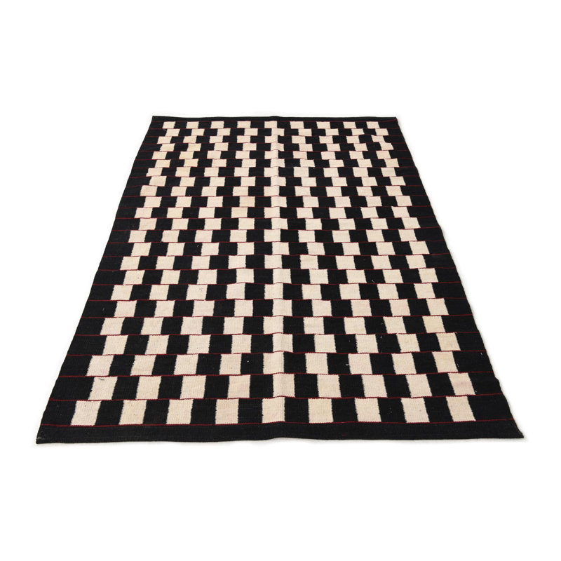 Tapis noir et blanc Noor