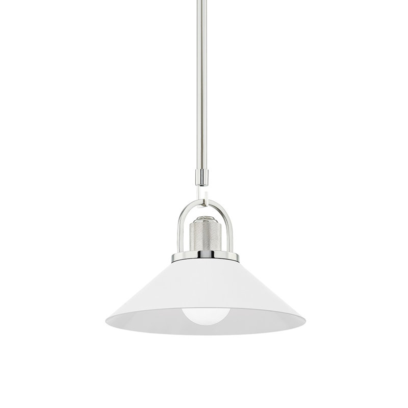 Syosset 1 - Light Pendant, Aged Brass, White