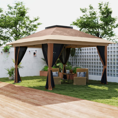 Cassy 3.5m x 3.5m Iron Pop Up Gazebo