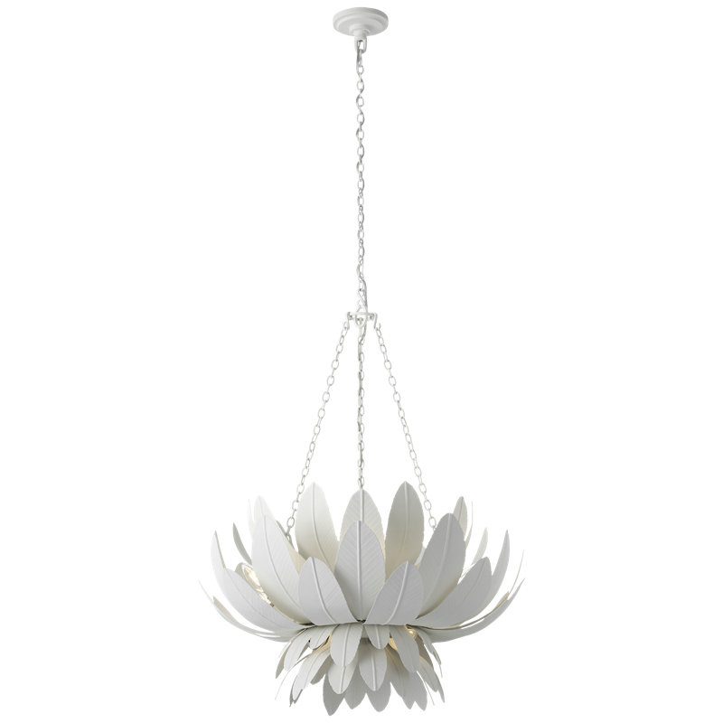 Marie Flanigan 9 - Light Chandelier, Plaster White, 32" H x 26" W x 26" D