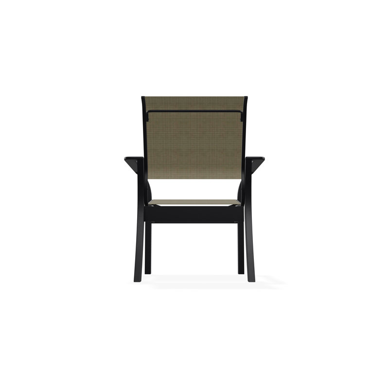 Leeward Outdoor Dining Chair, Elevation Stone, Black