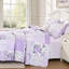 Ensemble de courtepointe 3 pièces à motif floral, literie de courtepointe à imprimé vibrant avec 2 taies d'oreiller-116926242-116926239