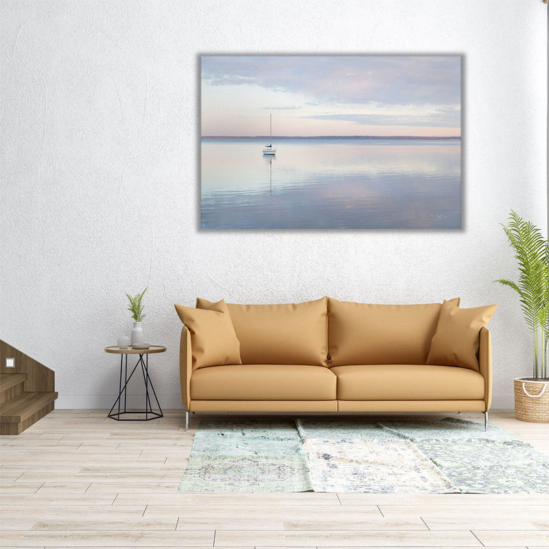 Voilier dans la baie de Bellingham I - reproduction d'art sur toile, H 32 po x l 48 po