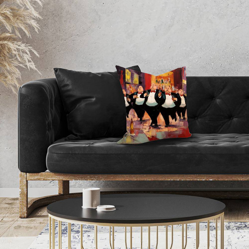 Distinguished waiters Black Poly Twill Throw Pillow Insert | Home Decor