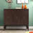 Storage Sideboard With 3 Retro Metal Handles And Adjustable Shelf-1858674028
