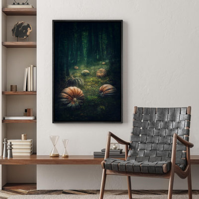 Citrouille dans une forêt enchantée, Moody foncé, œuvres d'art moderne, décor