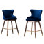 Tabourets à oreilles à hauteur de comptoir 2 pièces en tissu bleu-757513619