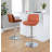 Swivel Upholstered Adjustable Height Counter Stool with Metal Frame-93302377-93302378