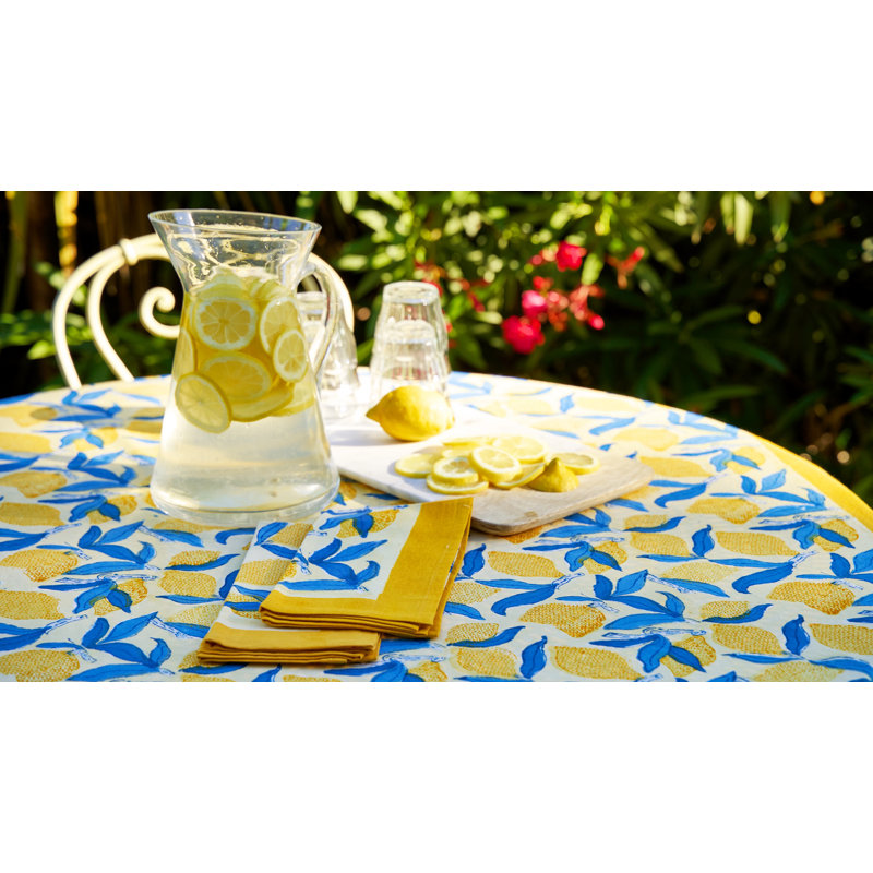 Lemon Tree Tablecloth, 59" W x 59" L
