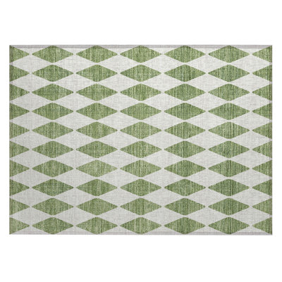 Fayme Washable Geometric Indoor / Outdoor Rug