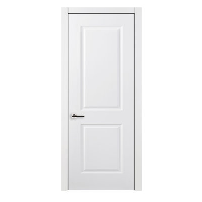 Porte intérieure traditionnelle stratifiée 2 panneaux pré-suspendu à gauche / droite