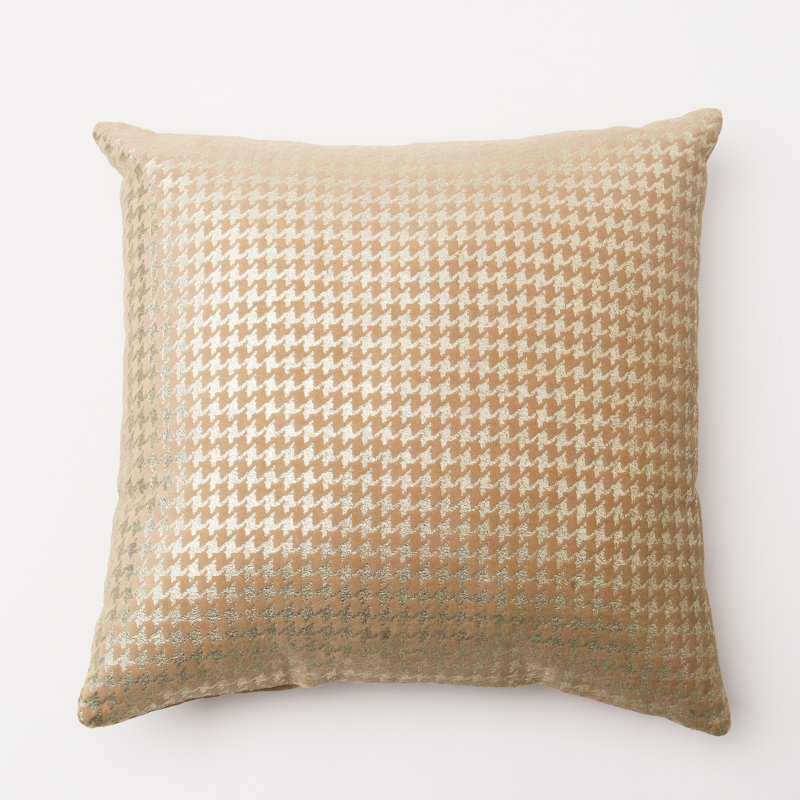  Housse de coussin Houndstooth, Taupe